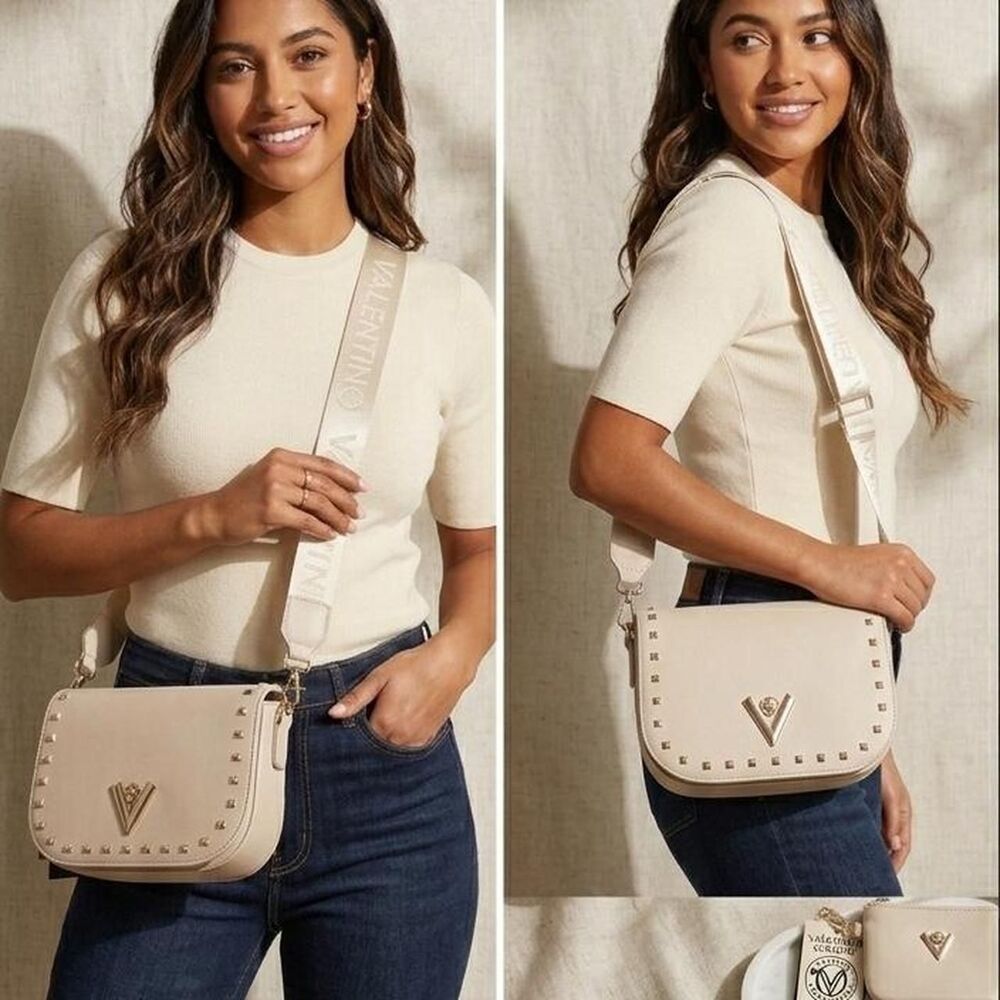 Valentino Women's Cream and Silver Bag